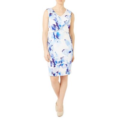 Petite abstract floral dress